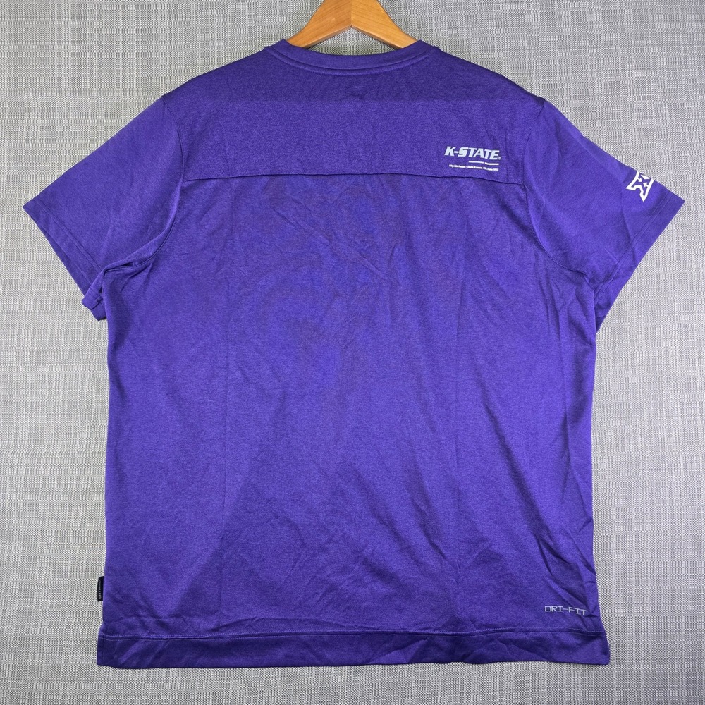 K-State Wildcats Nike Team Issued Dri-Fit Shirt Mens XXL Purple On-Field Big 12 - Picture 5 of 16